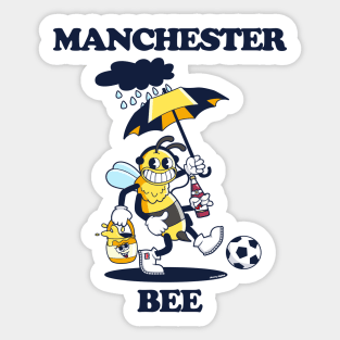 Manchester Bee (1930s rubberhose cartoon character style) Sticker